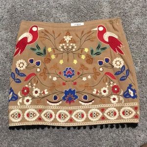 umgee embroidered skirt